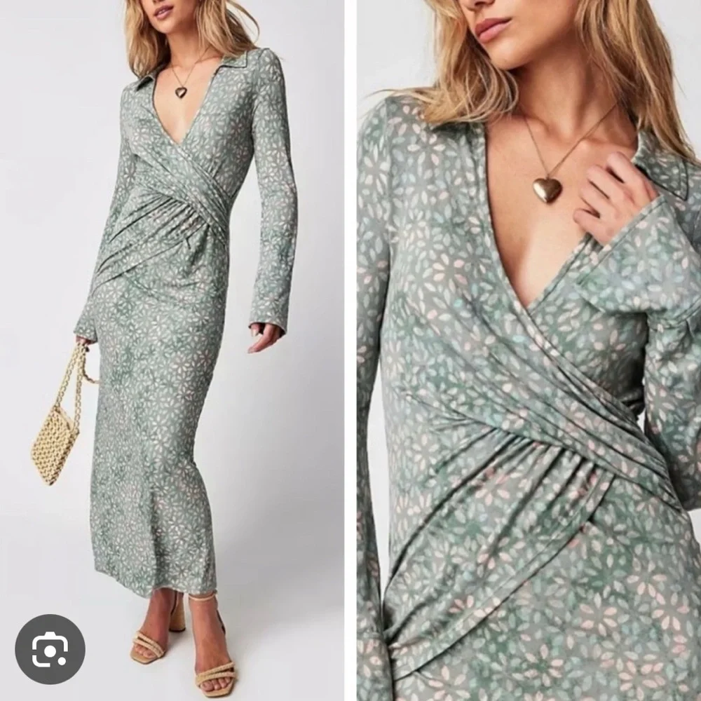 Free People Shayla Wrap Midi Dress - Picture 3 of 7